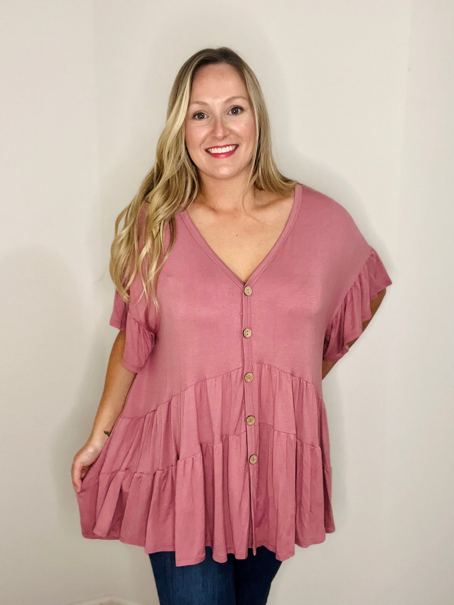 Mauve Tunic Top Plus+