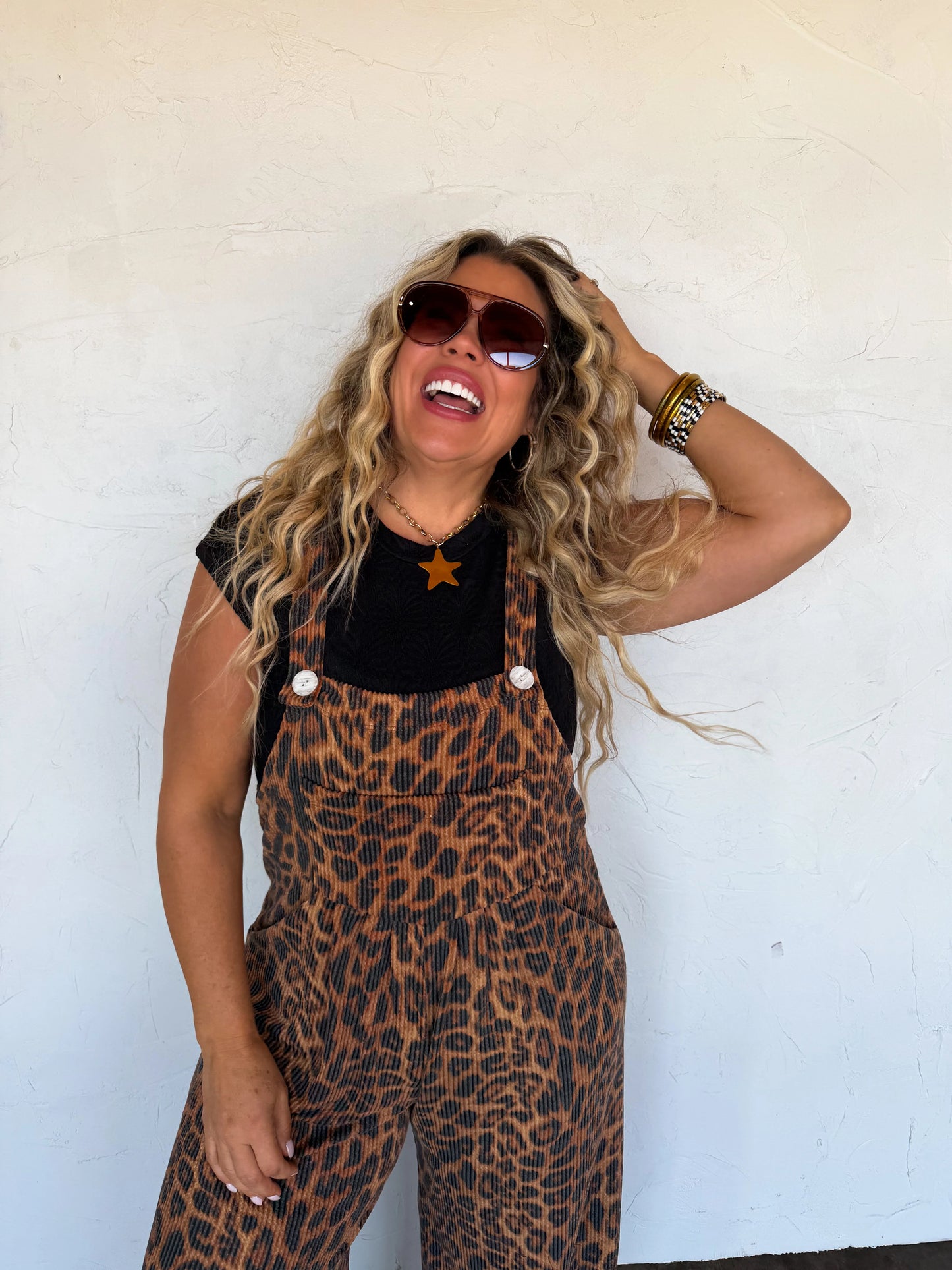 Cheetah Boho Overalls
