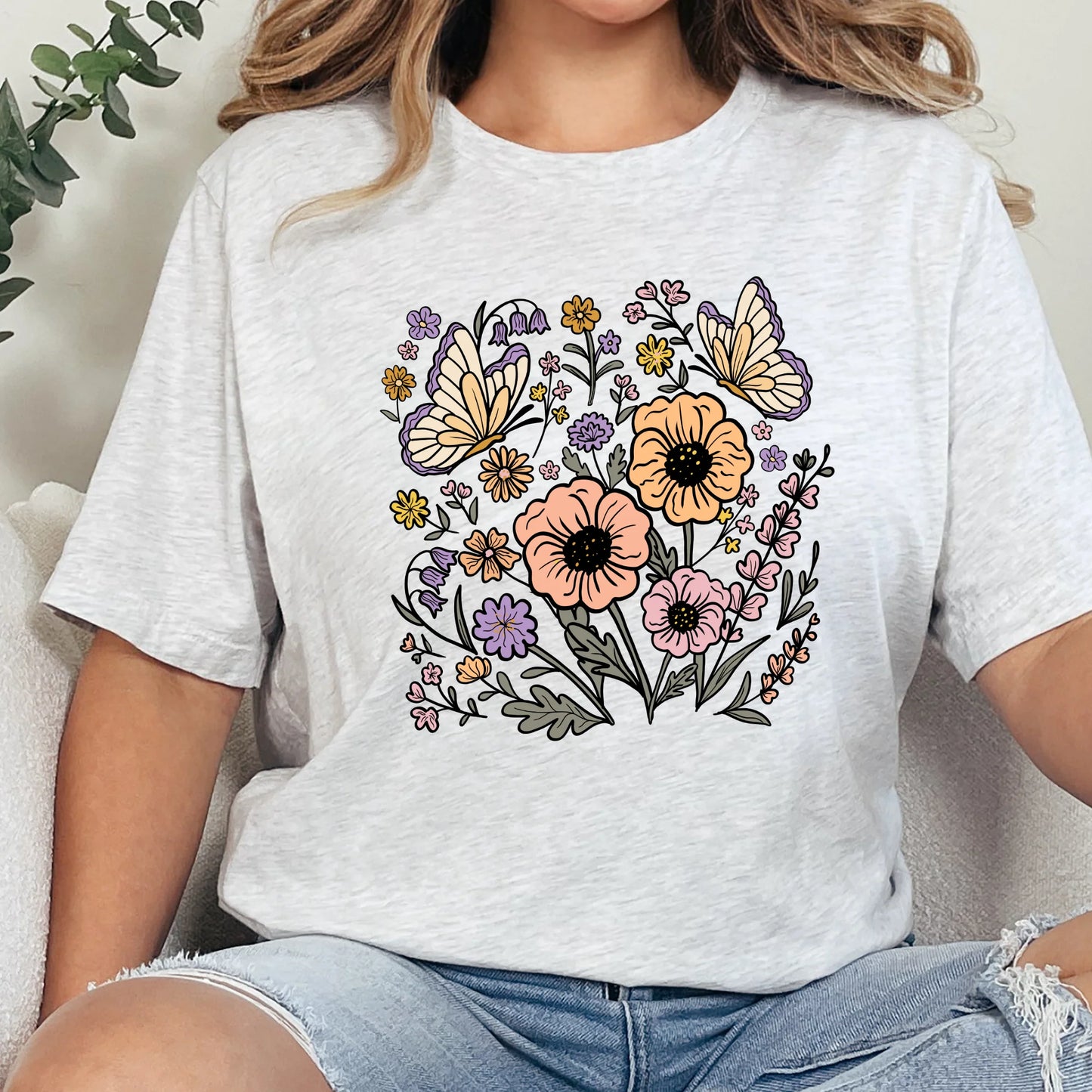 Wildflower Butterfly Graphic Tee