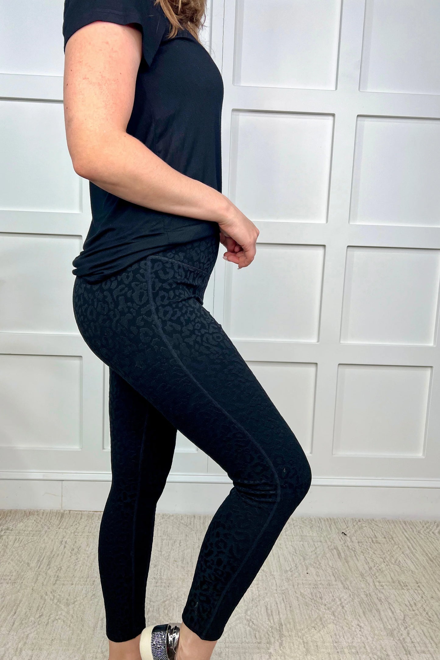 Black Leopard Leggings Plus+