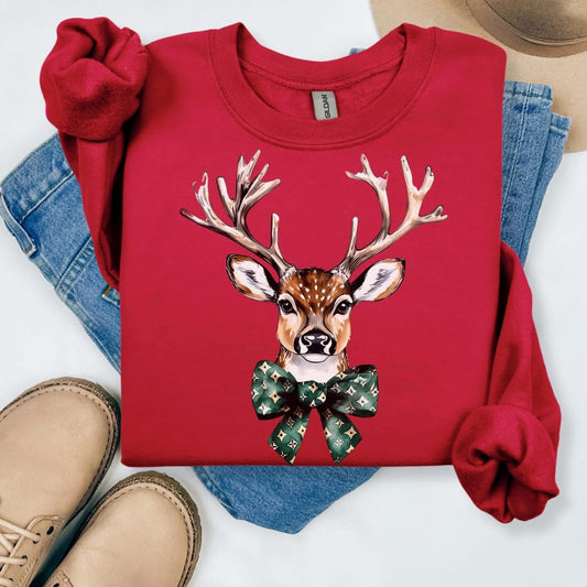 Boujee Reindeer Graphic Sweatshirt