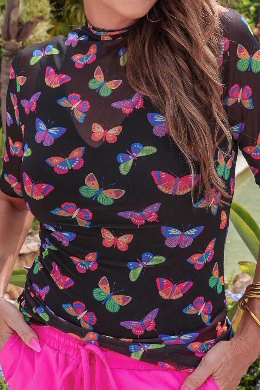 Butterfly Mesh Top