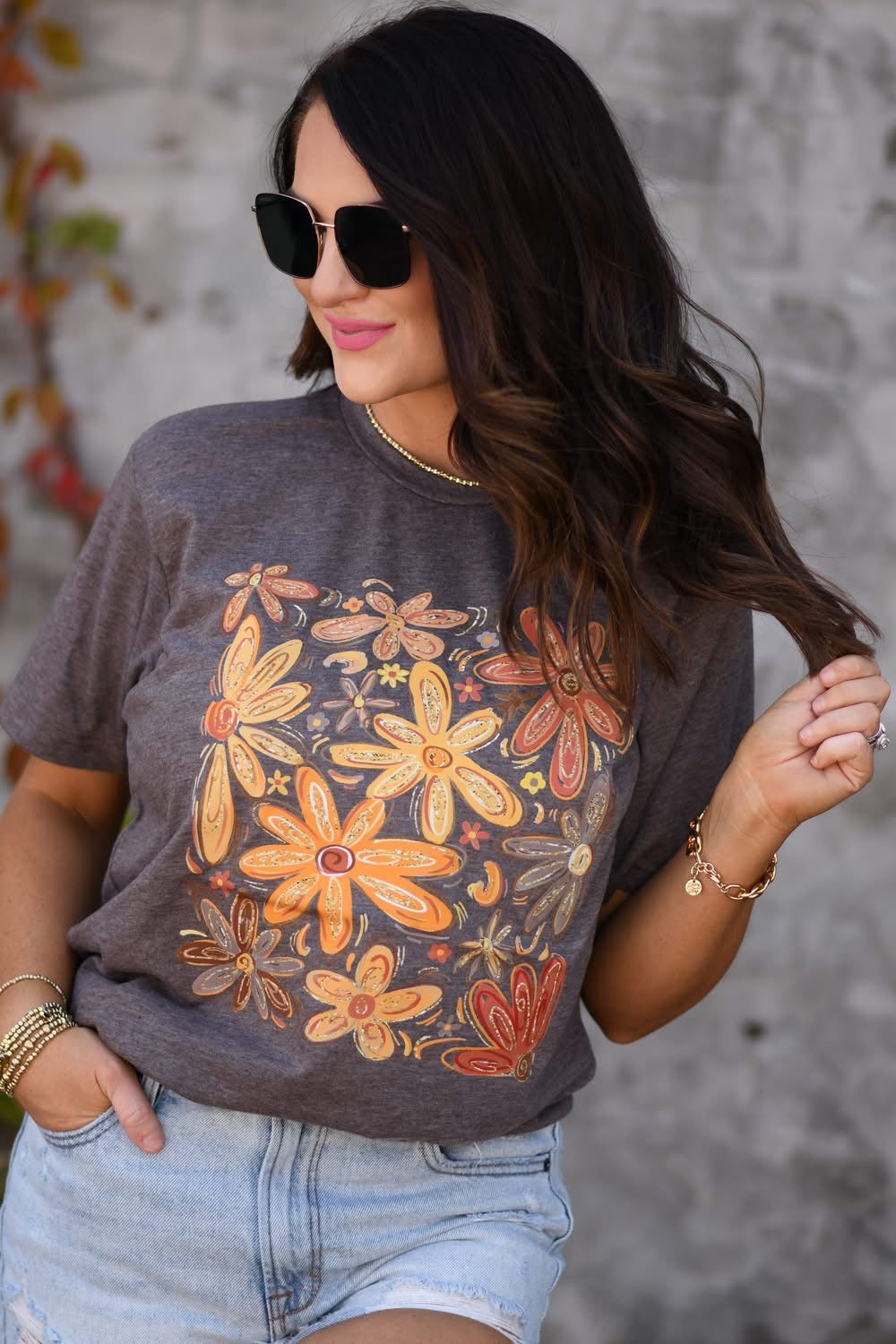 Fall Daisies Graphic Tee