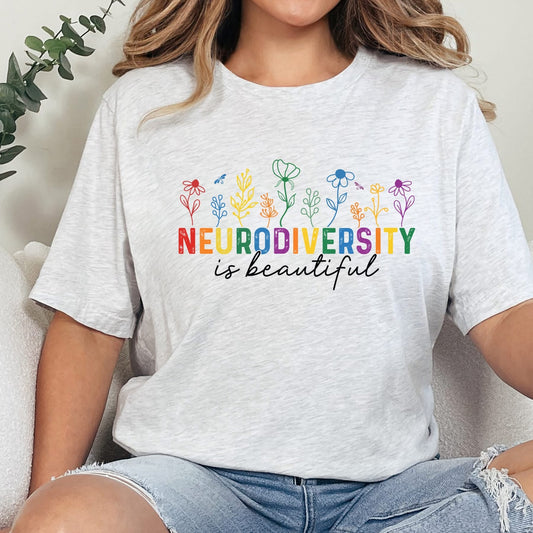 Floral Neurodiversity Is Beautiful Graphic Tee