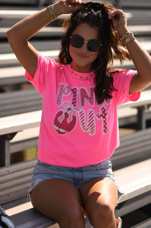 Pink Out Faux Patch Graphic Tee