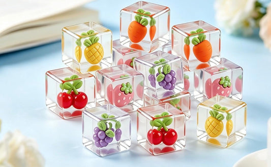 Mini Fruit Cube Squishy Toy
