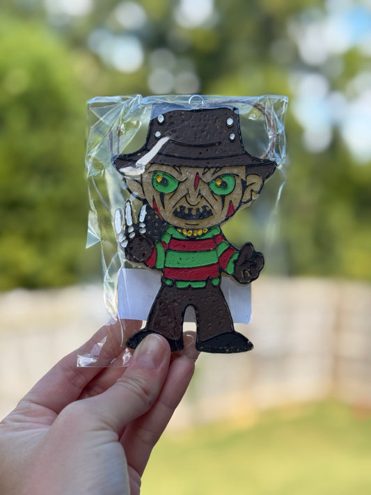 Spooky Character Car Air Freshie (Cinnamon Doughnut Scent)