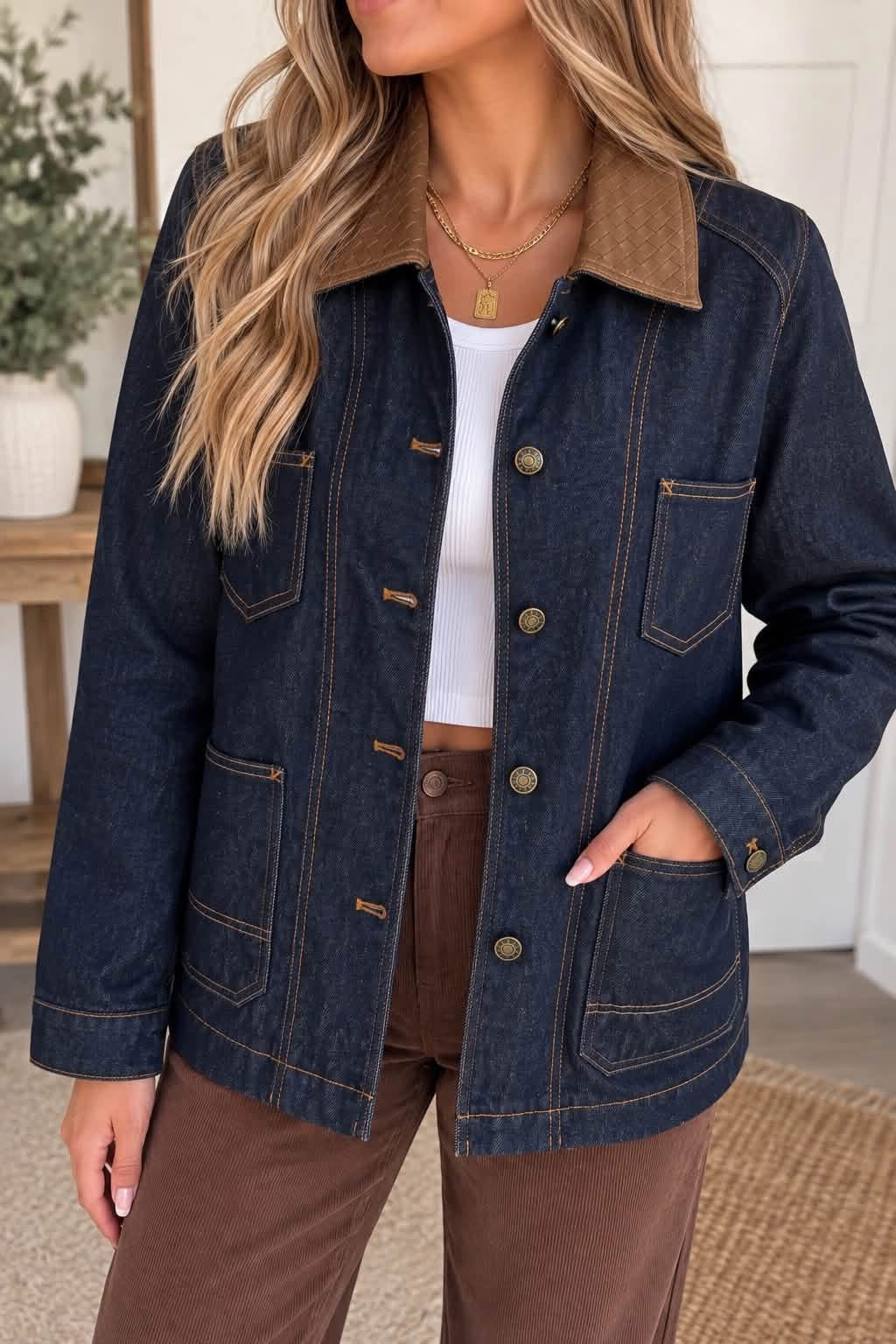 *PREORDER* Blue Stitched Denim Jacket