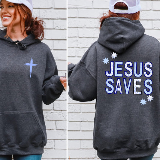 Jesus Saves Graphic Hoodie