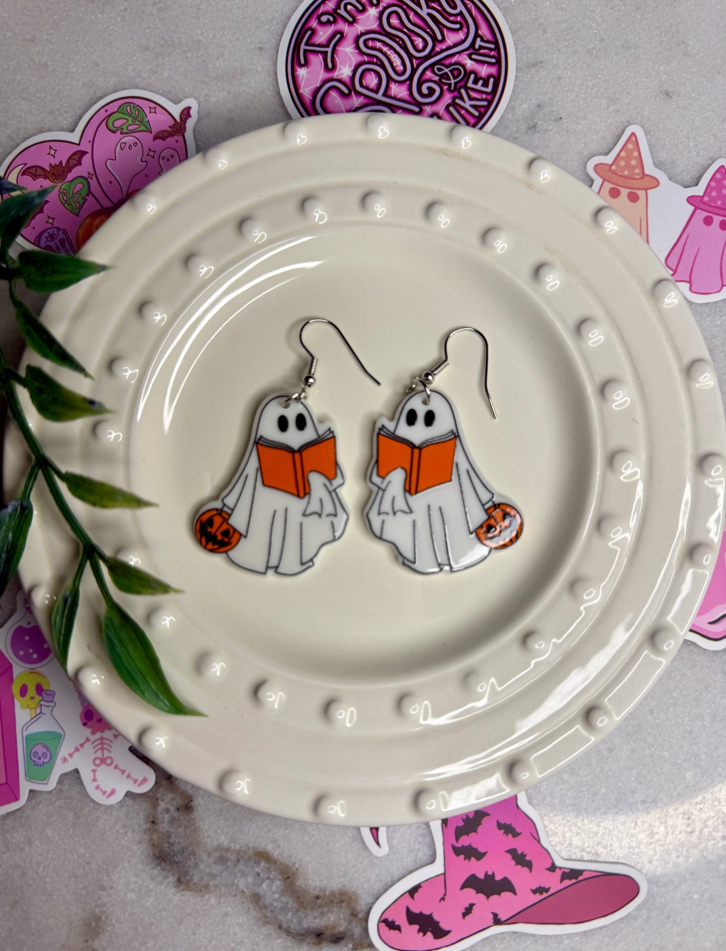 Boo Book Earrings