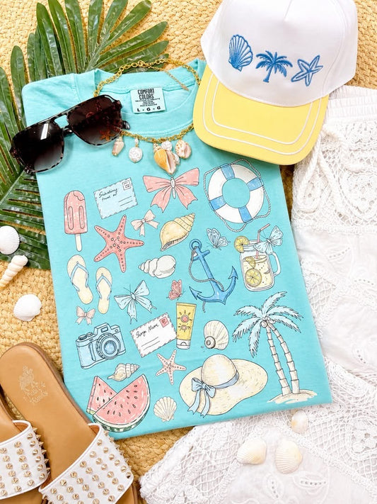 Beachy Icons Graphic Tee
