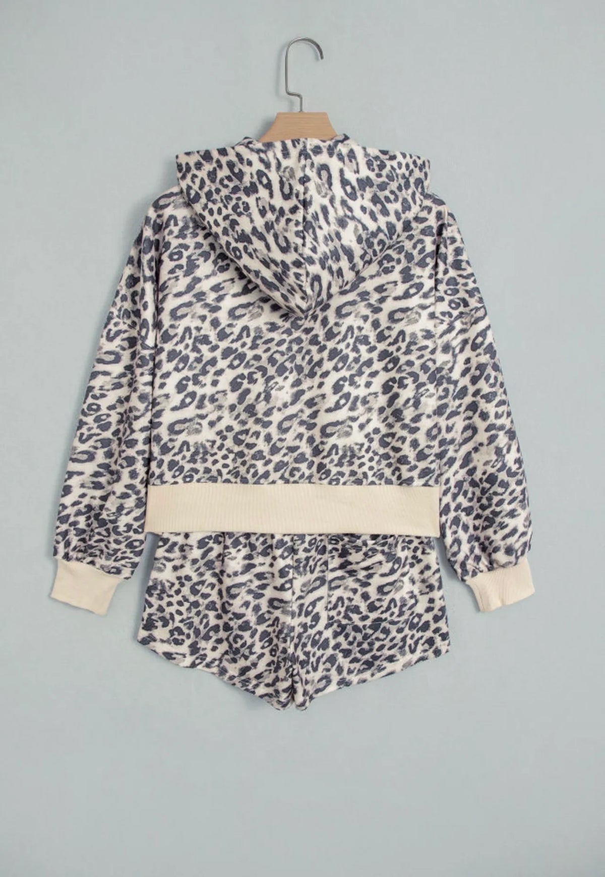 *PREORDER* Leopard Zip Up Hoodie And Short Set