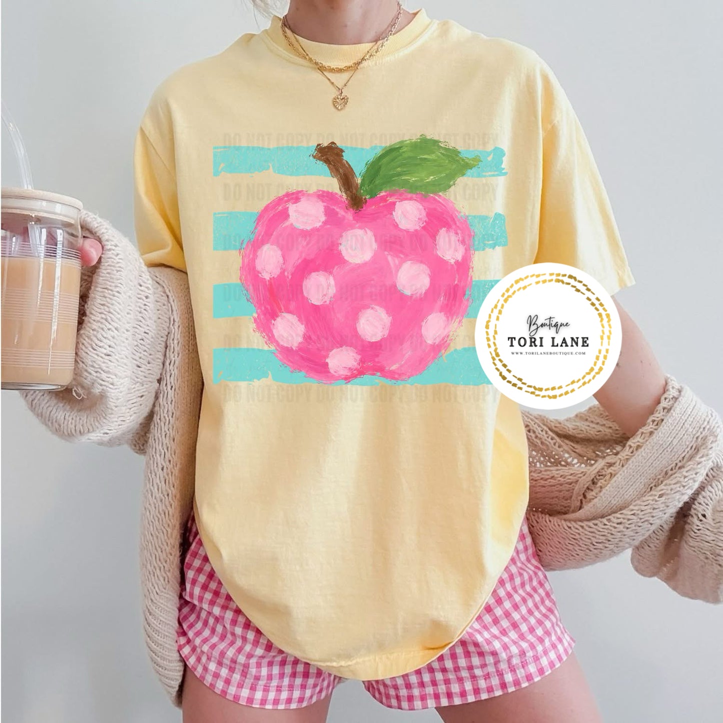 Polka Dot Apple Graphic Tee