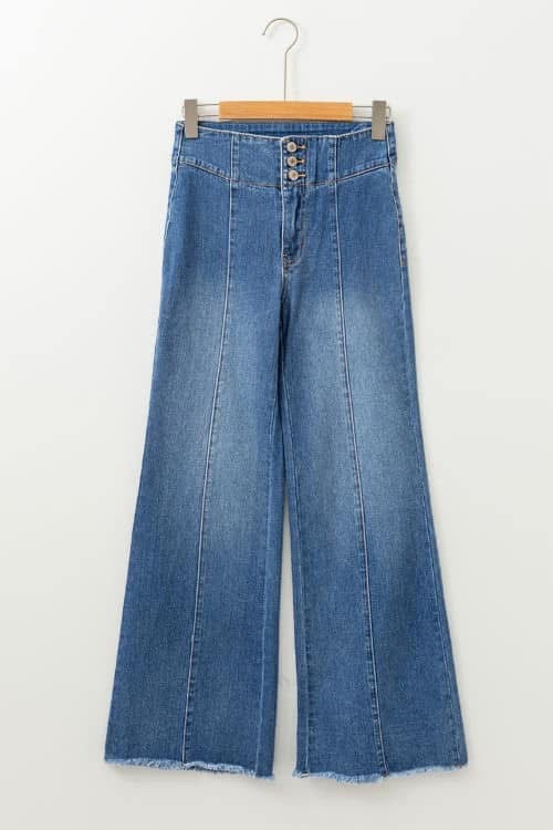 Blue High Waist Flare Jeans