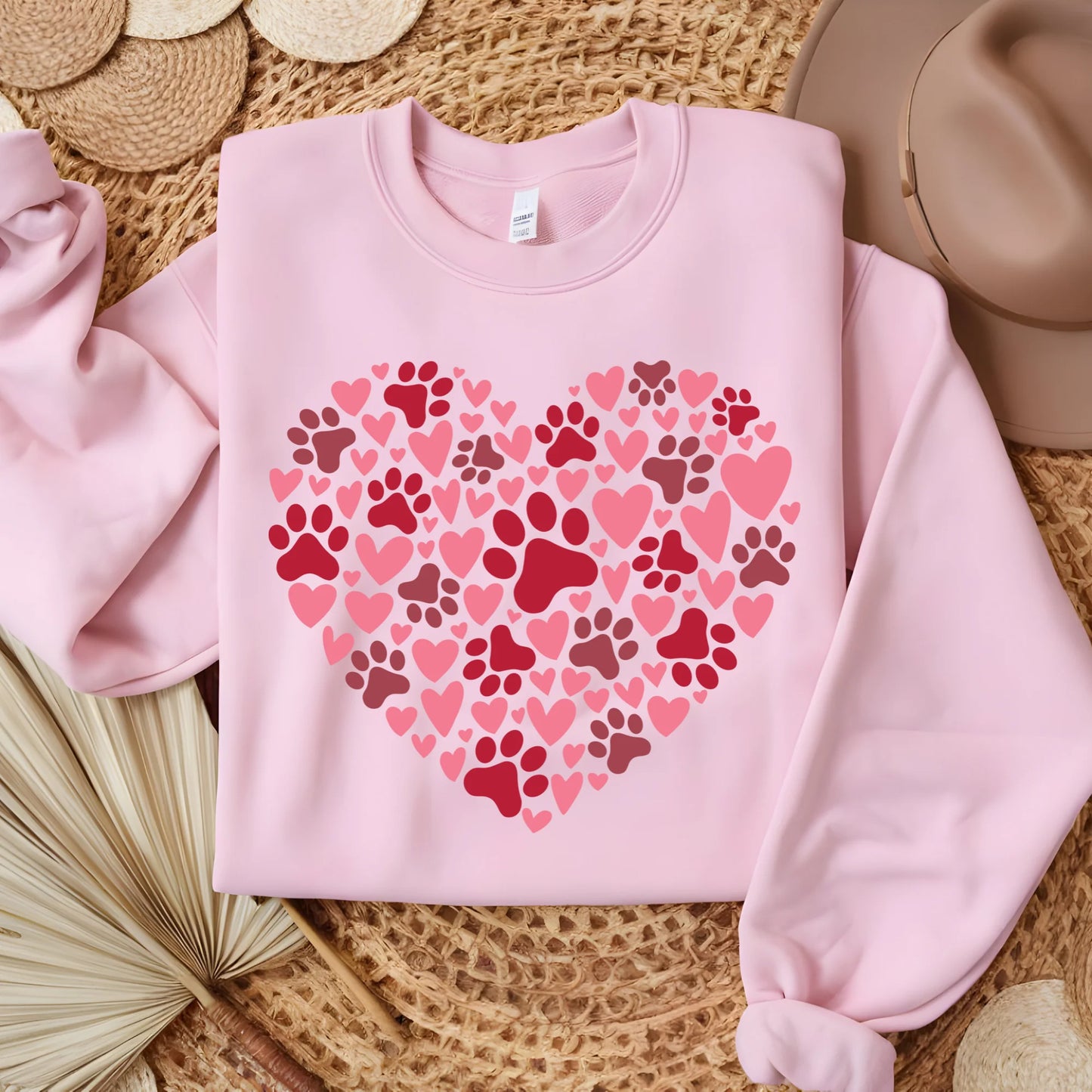Paw Heart Graphic Sweatshirt