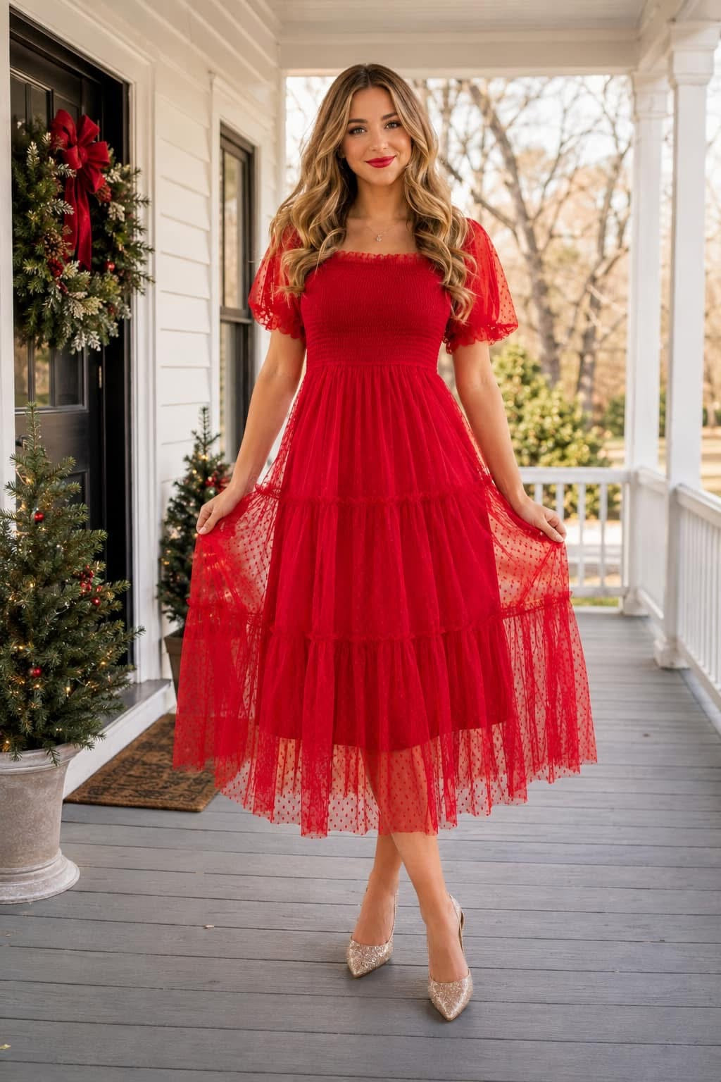 *PREORDER* Red Tiered Ruffle Dress
