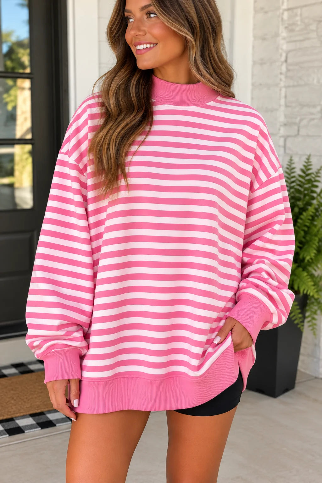 *PREORDER* Stripe Oversized Sweatshirt
