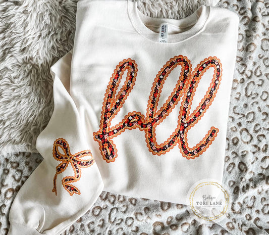 Fall Bow Graphic Sweatshirt