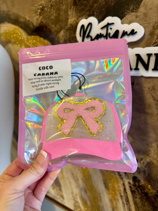 Bow Hat Air Freshie (Coco Cabana Scent)