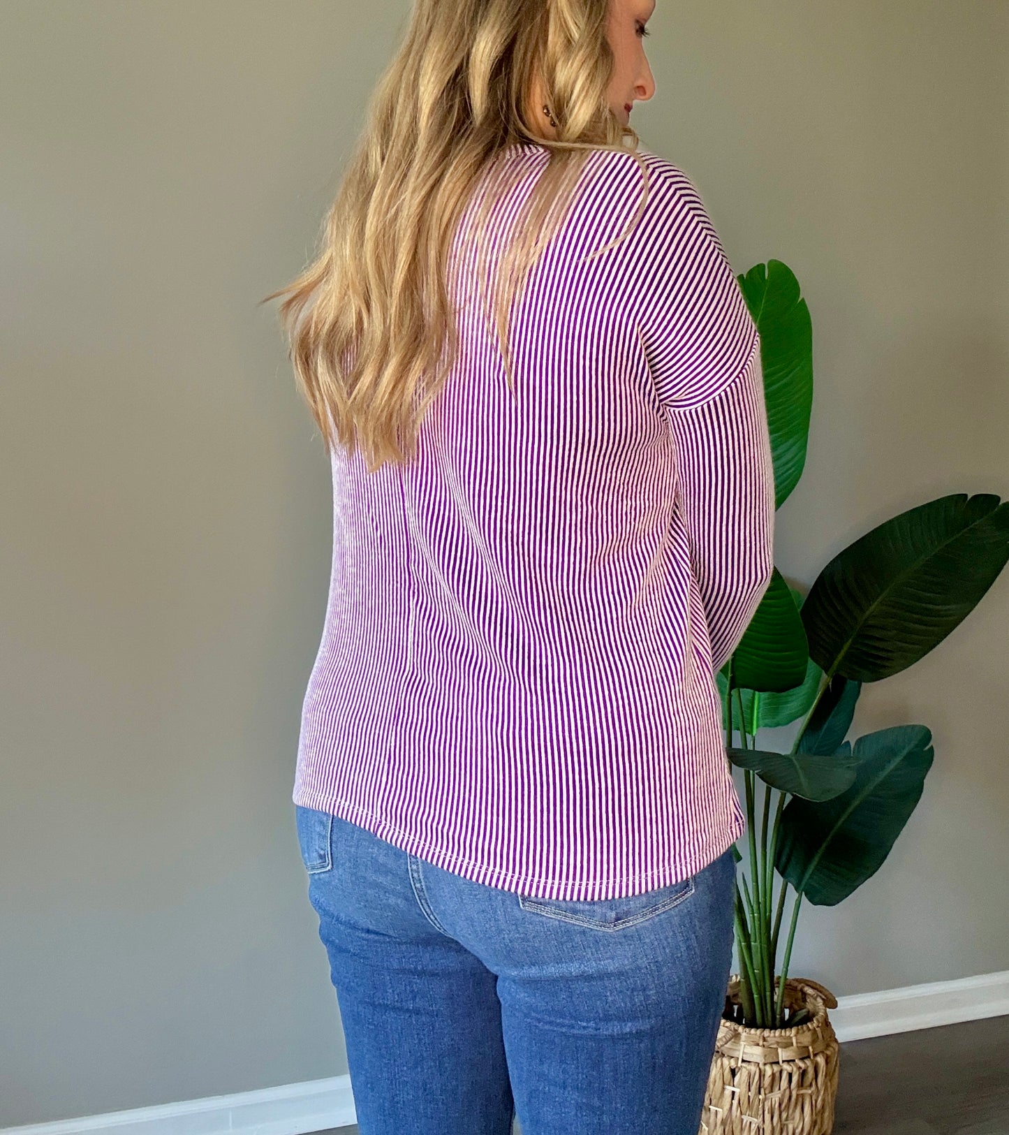Violet Oversized Long Sleeve Top