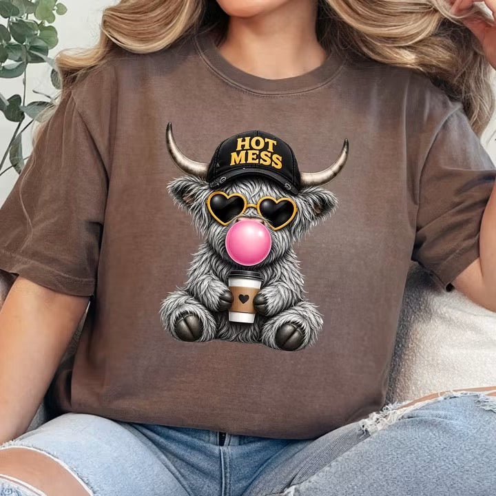 Hot Mess Cow Graphic Tee