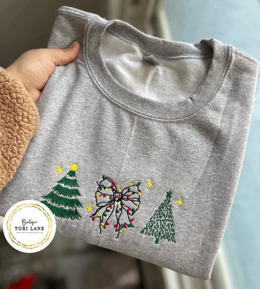 Embroidered Classic Christmas Sweatshirt