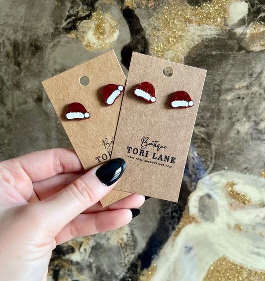 Santa Hat Stud Earrings