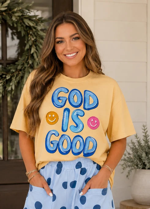 God is Good Smiley Graphic Tee