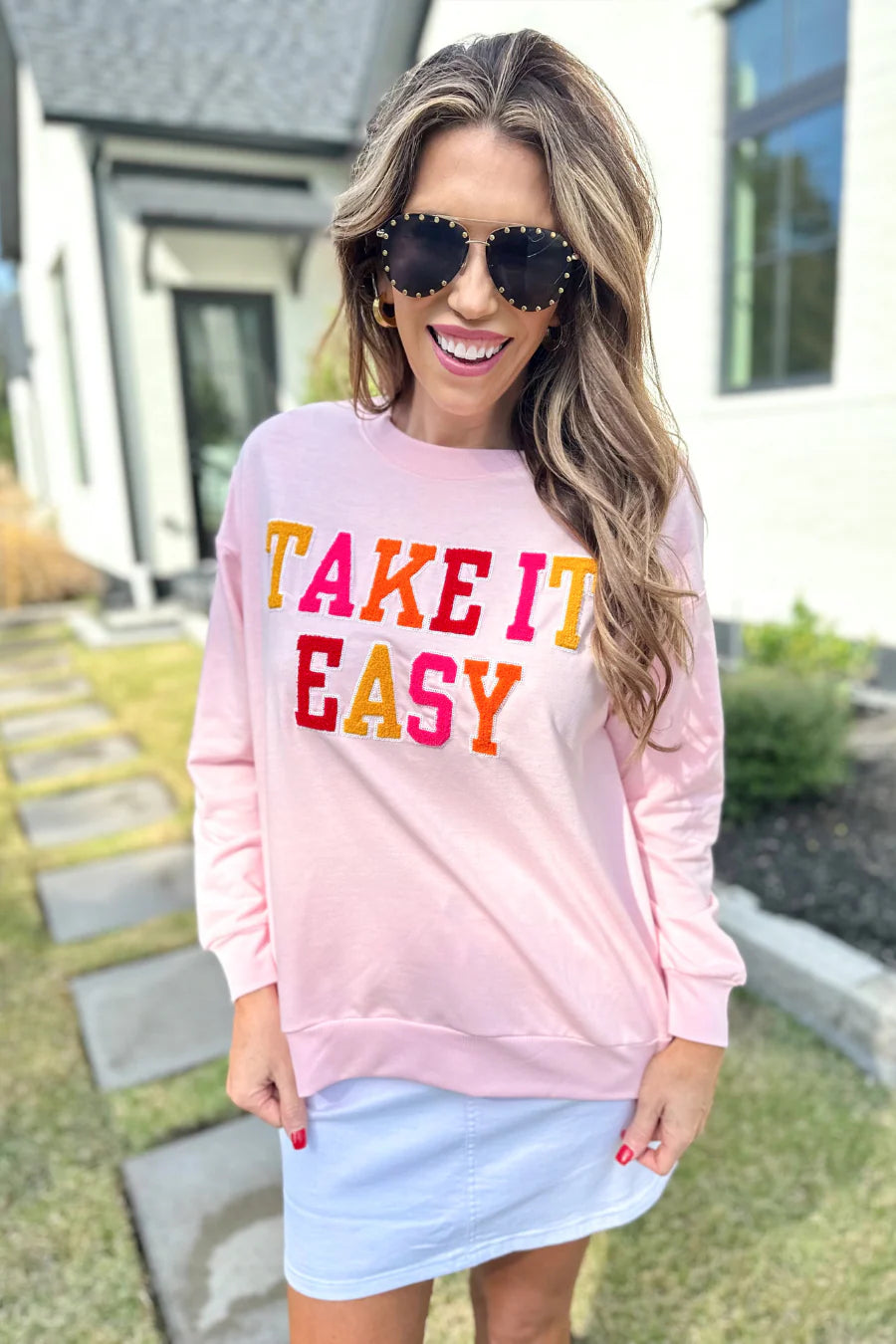 Take It Easy Pullover Top