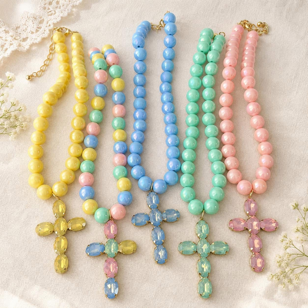 *PREORDER* Crystal Cross Necklace