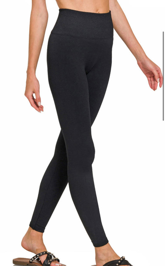 Black Fleece Leggings