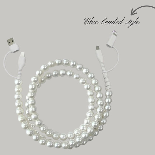 Pearl Beaded Phone Charger