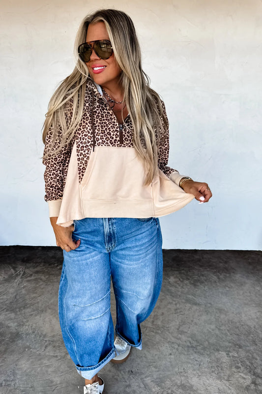 Cheetah Half Zip Pullover