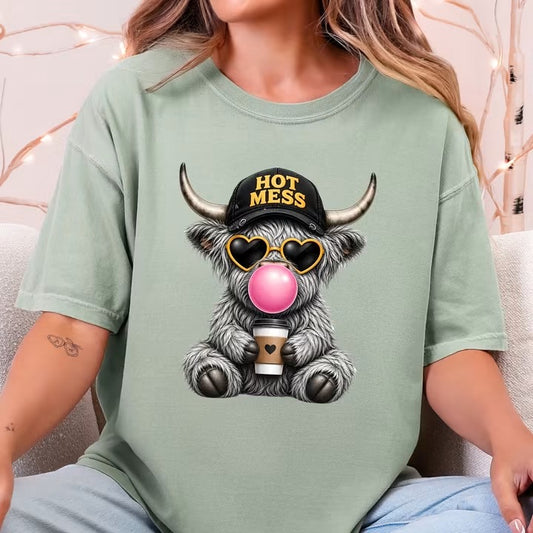 Hot Mess Cow Graphic Tee