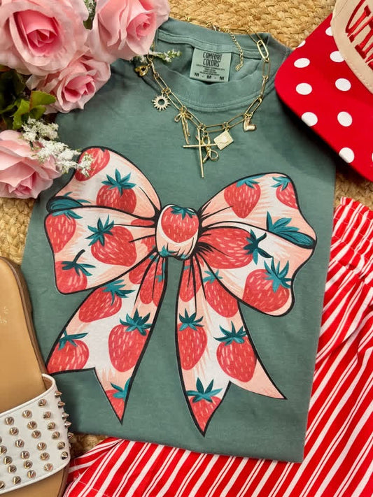 Strawberry Bow Graphic Tee