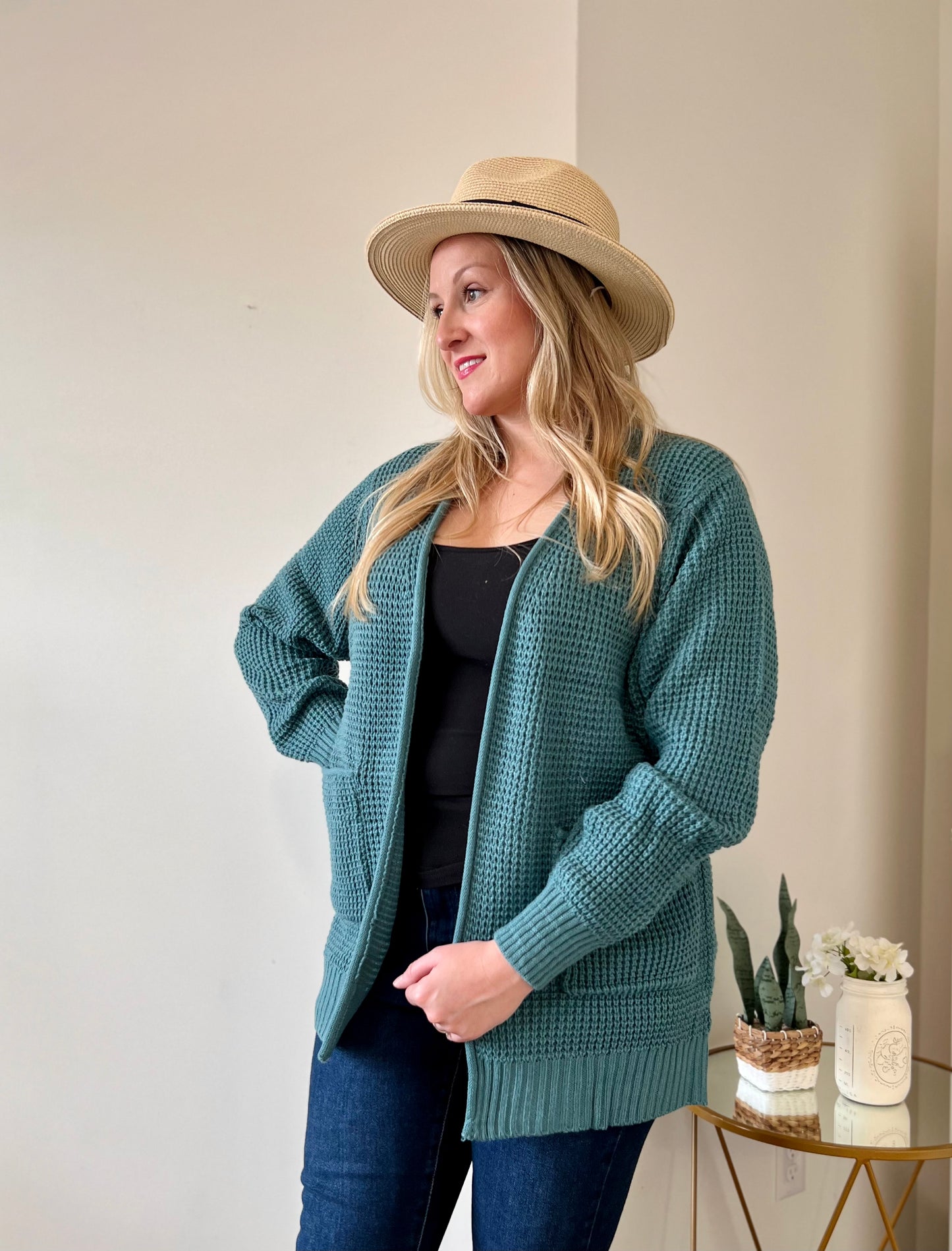 Teal Cardigan