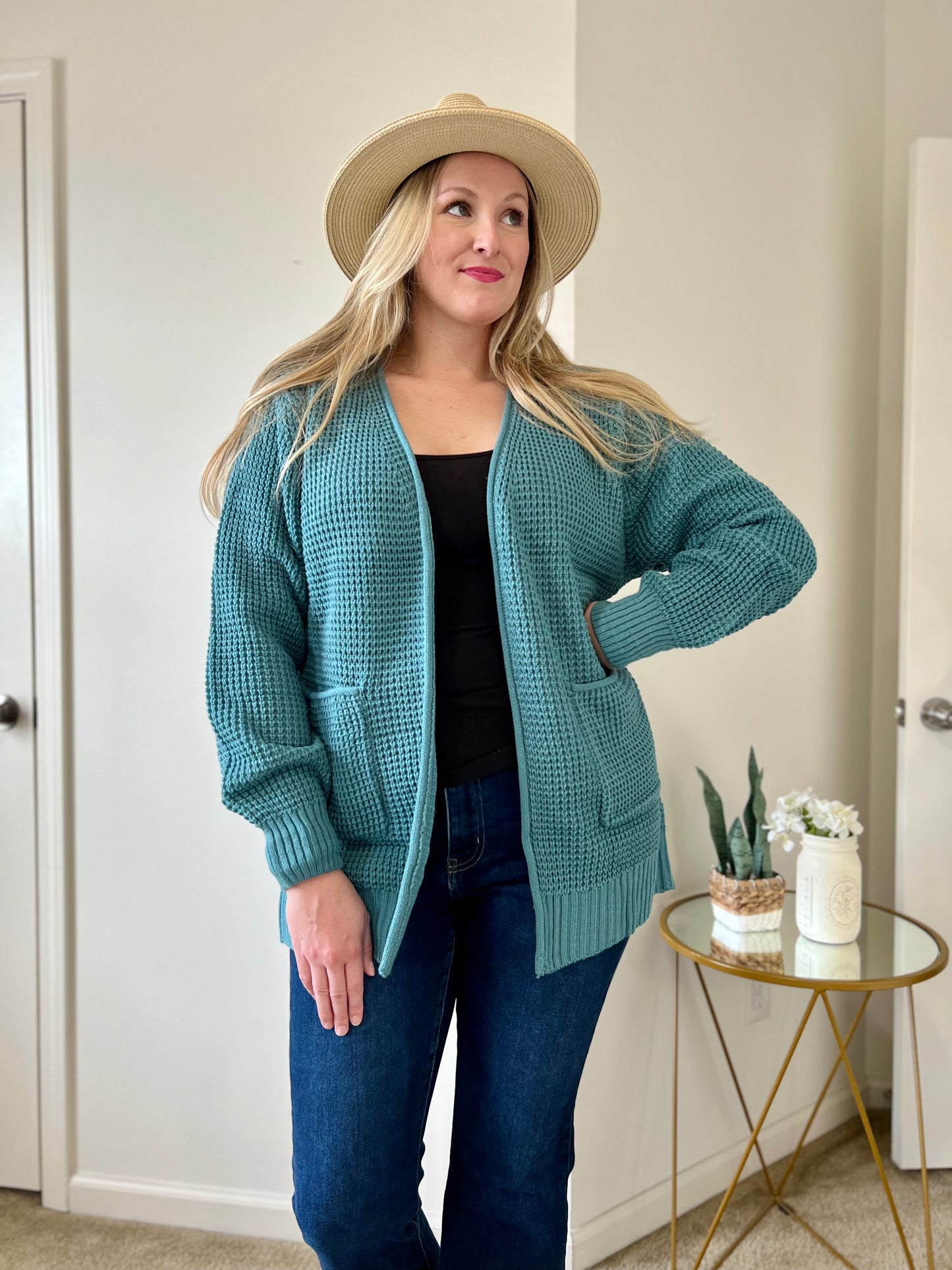 Teal Cardigan