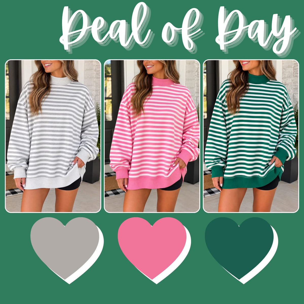 *PREORDER* Stripe Oversized Sweatshirt