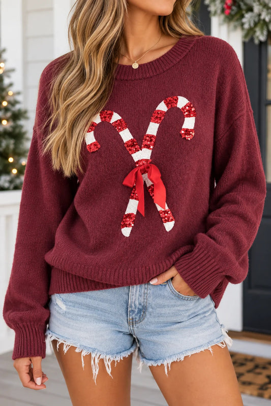 *PREORDER* Red Candy Cane Sweater