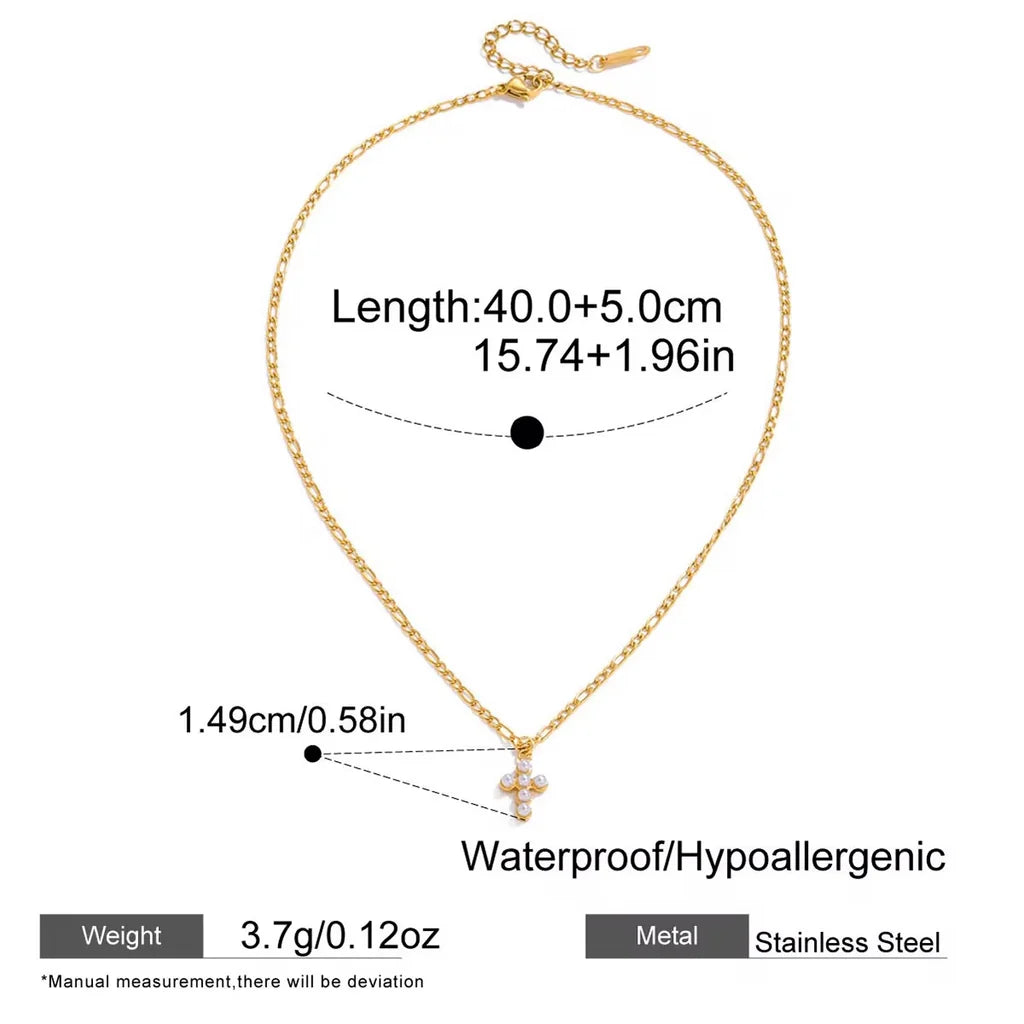 Pearl Cross Necklace