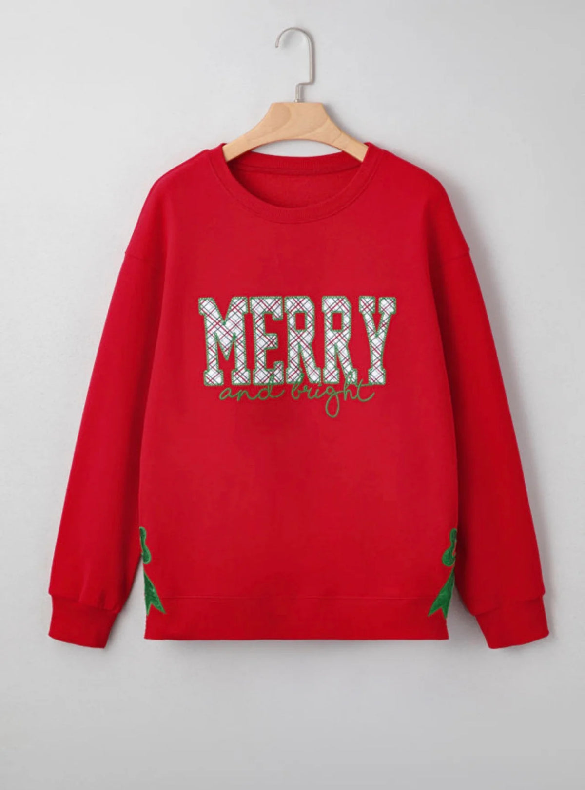 *PREORDER* Merry & Bright Embroidered Sequin Sweatshirt