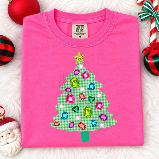Gem Stone Christmas Tree Graphic Tee/Sweatshirt