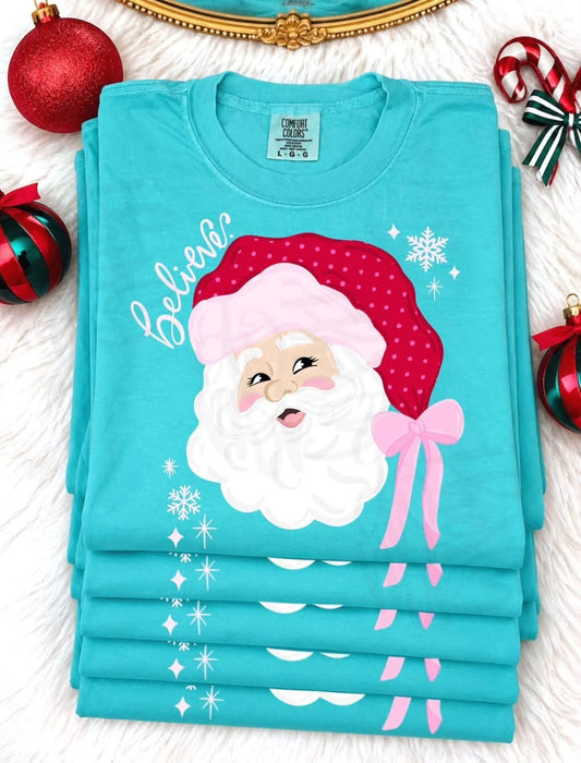 Santa Bow Hat Graphic Tee/Sweatshirt