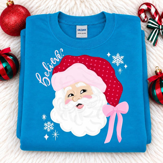 Santa Bow Hat Graphic Tee/Sweatshirt