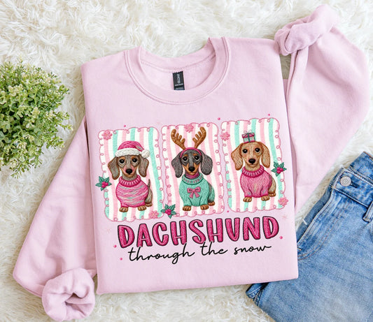 Dachshund Through The Snow Graphic Tee/Sweatshirt