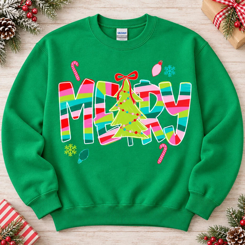 Merry Sketch Graphic Sweatshirt