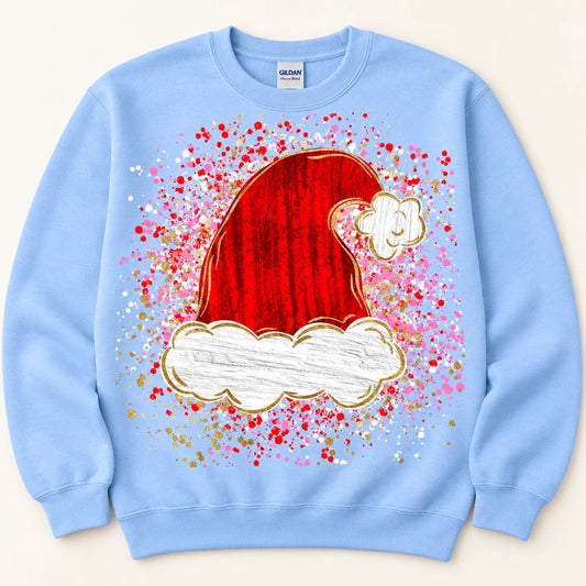 Splatter Santa Hat Graphic Tee/Sweatshirt