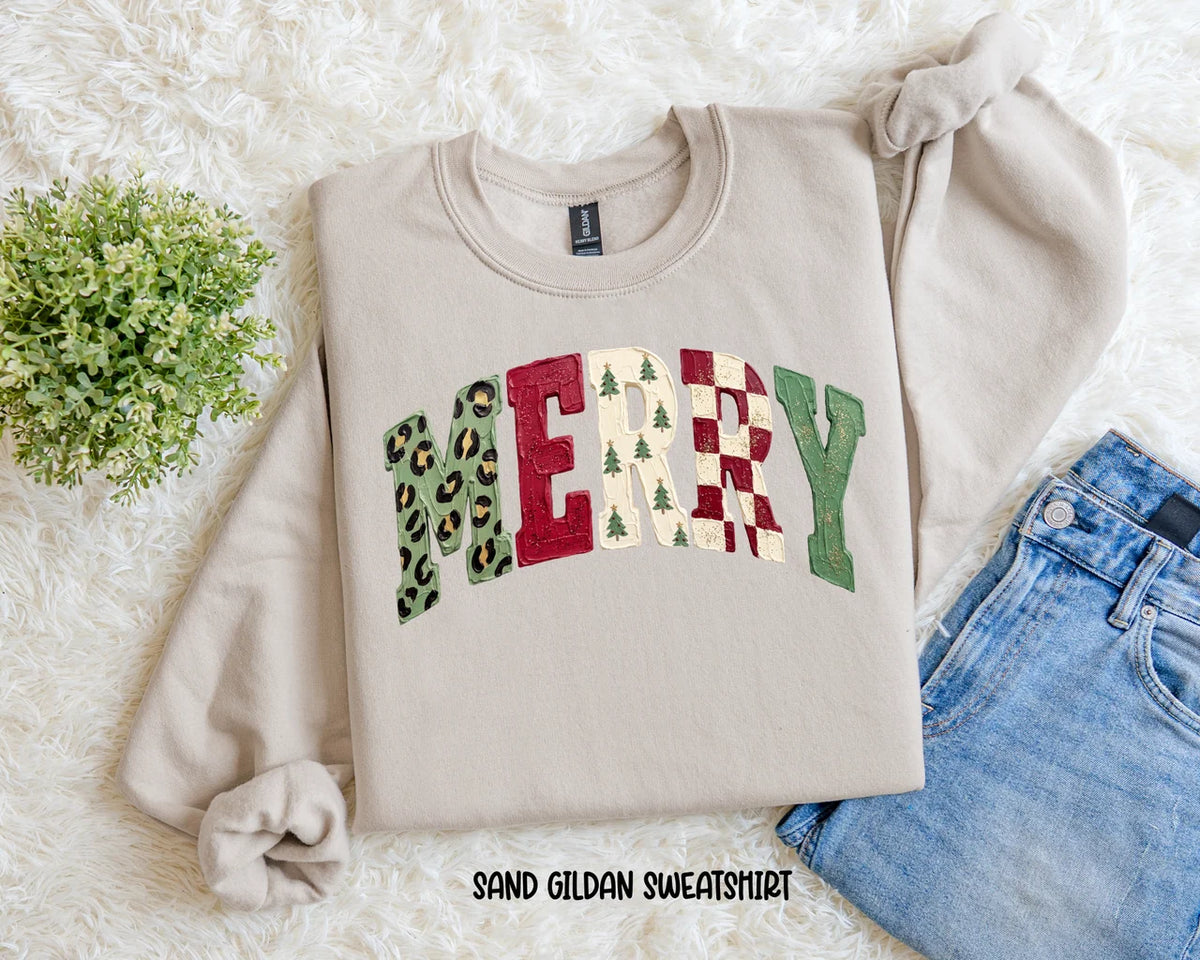 Multiprint Merry Graphic Sweatshirt