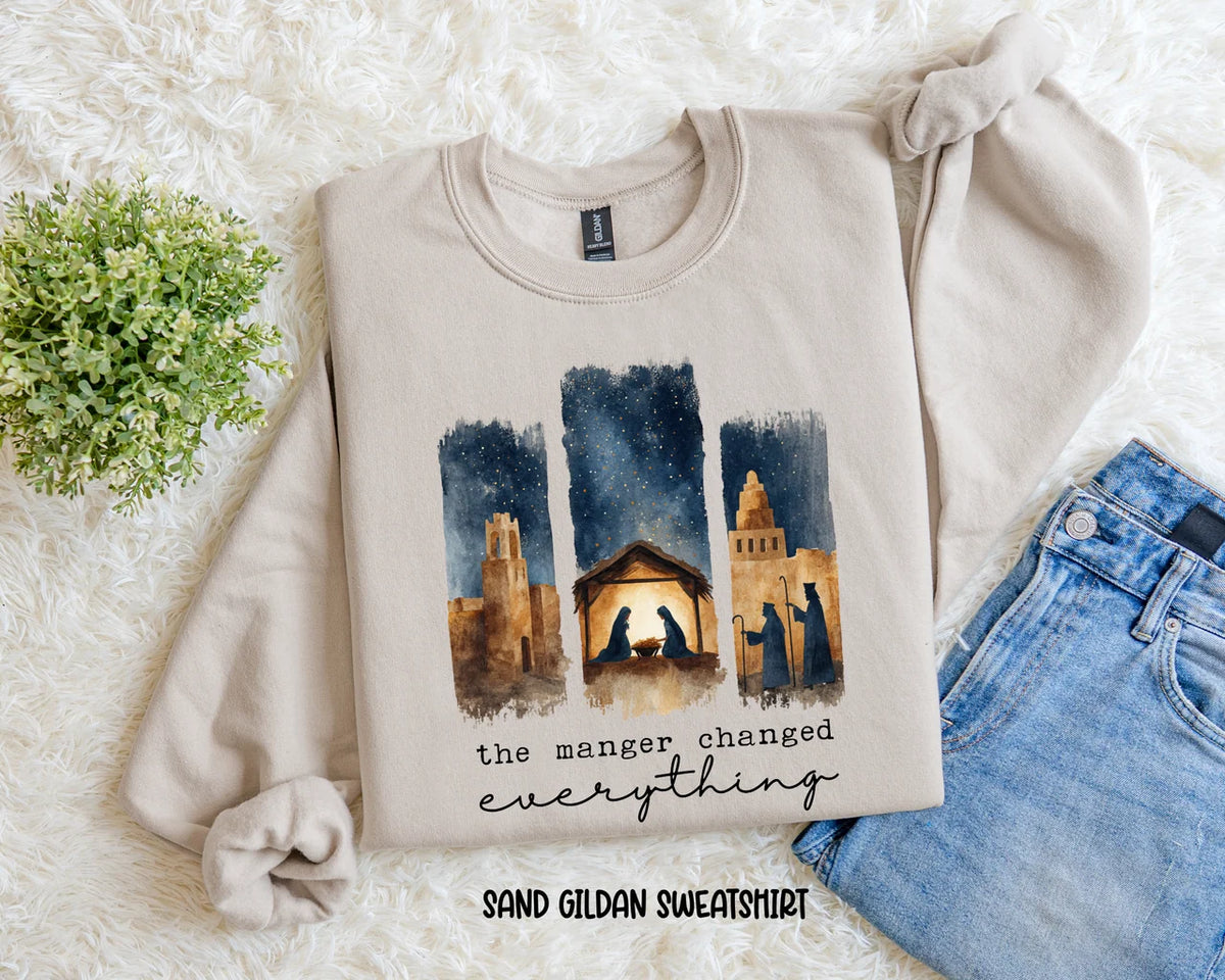 The Manger Changed Everything Graphic Sweatshirt