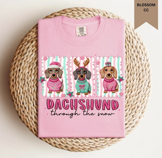 Dachshund Through The Snow Graphic Tee/Sweatshirt